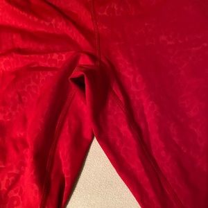 Red leopard scrunchy 24” light n tights